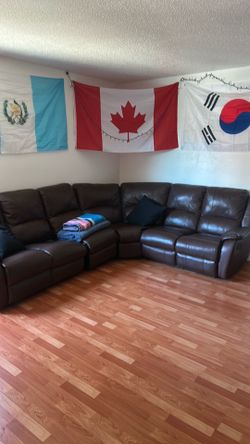 Brown Leather Couch