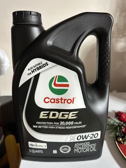 Castrol EDGE 0W-20 Advanced Full Synthetic Motor Oil, 5 Quarts