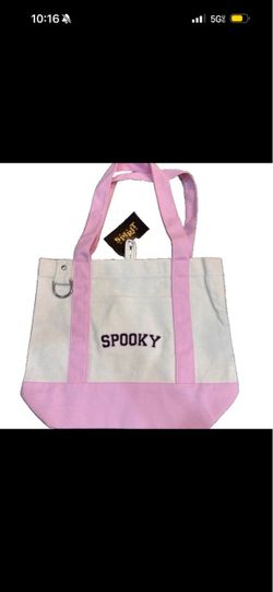 Spirit Halloween Spooky Pink & White Tote Bag, Women’s Halloween Theme NEW SOLD