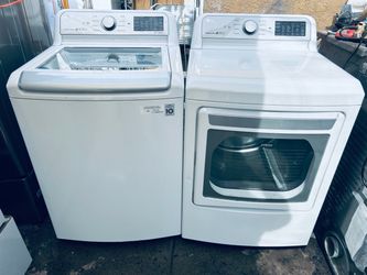 LG.  WASHER AND GAS DRYER