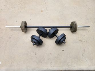Standard Dumbells and Barbell