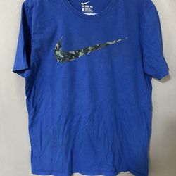 Nike Camo Swoosh T-Shirt Men’s Large Blue
