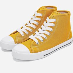 🔥JOSINY Women's Canvas Shoes High Top Fashion Colorful Sneaker Lace-Up Classic Casual Walking Shoes 