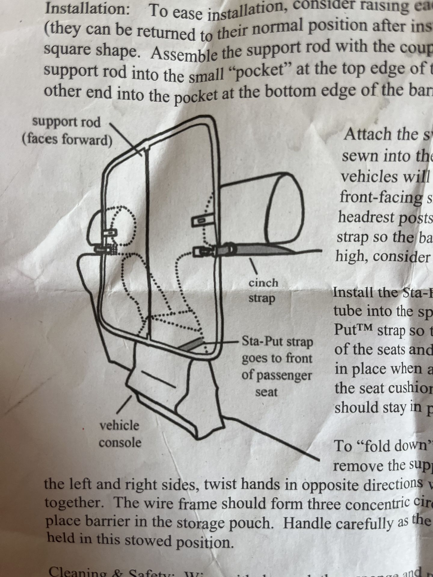Pet barrier for cars