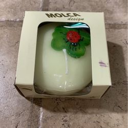 Molca Design Floating Candle Ivory 3" Paraffin Wax Lady Bug Candle,