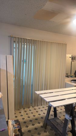 Cream color Arcadia door blinds
