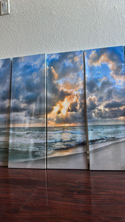 5 panel canvas picture set new