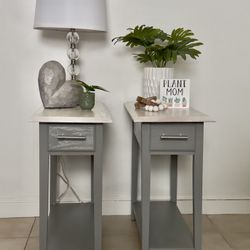 Refinished set of end tables