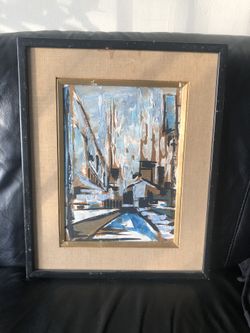 Leonard (Parker Lee) 1924 -1995. Oil on Canvas. Abstract.