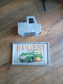 Metal truck and matching picture