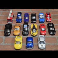 Kinsmart And Welly 1/32nd Cars And Trucks Lot of 15 