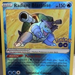 Holo Radiant Blastoise Pokemon Go Set
