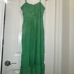 Green Long Dress 