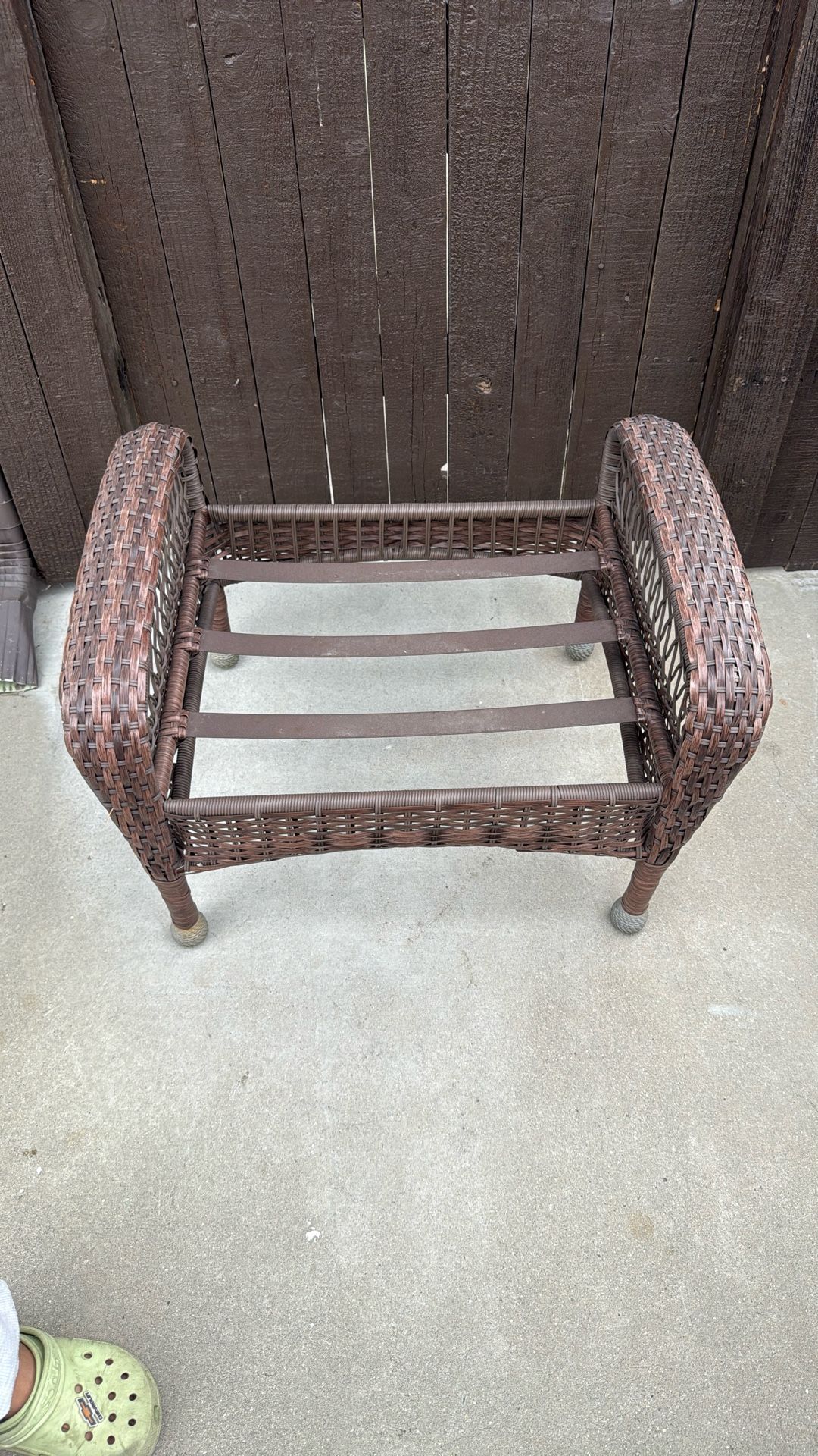 Wicker Ottoman 2pcs Outdoor Furniture
