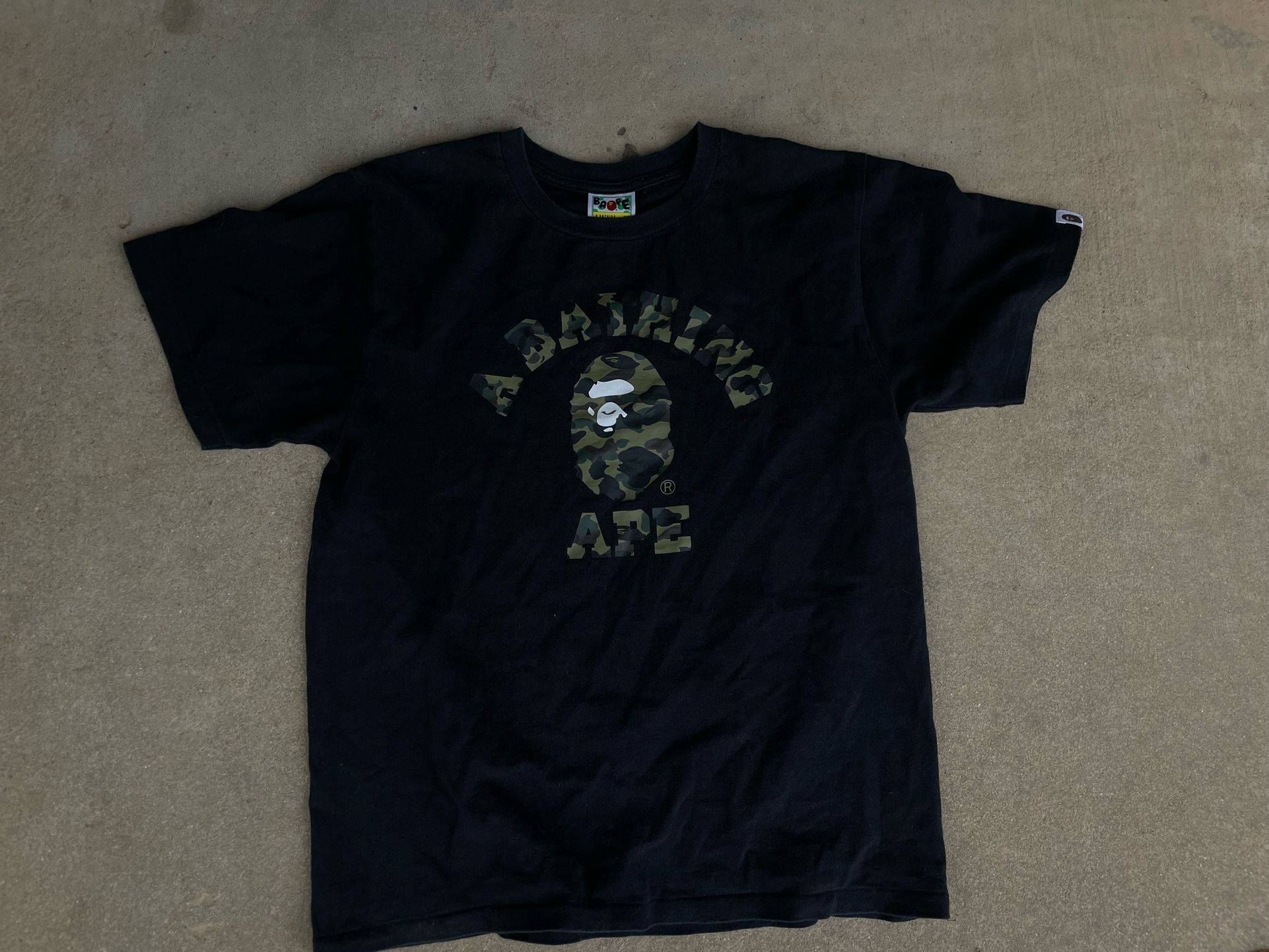 Black Bape Camo Green Ape-tee
