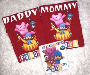 Pocoyo family shirts