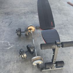 Weight Plates And Bench