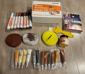 Wood furniture touchup kit
