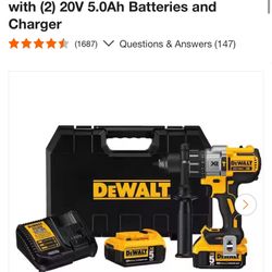 BRAND NEW Dewalt Hammerdrill Set with 2 5.0AH Batteries And Charger