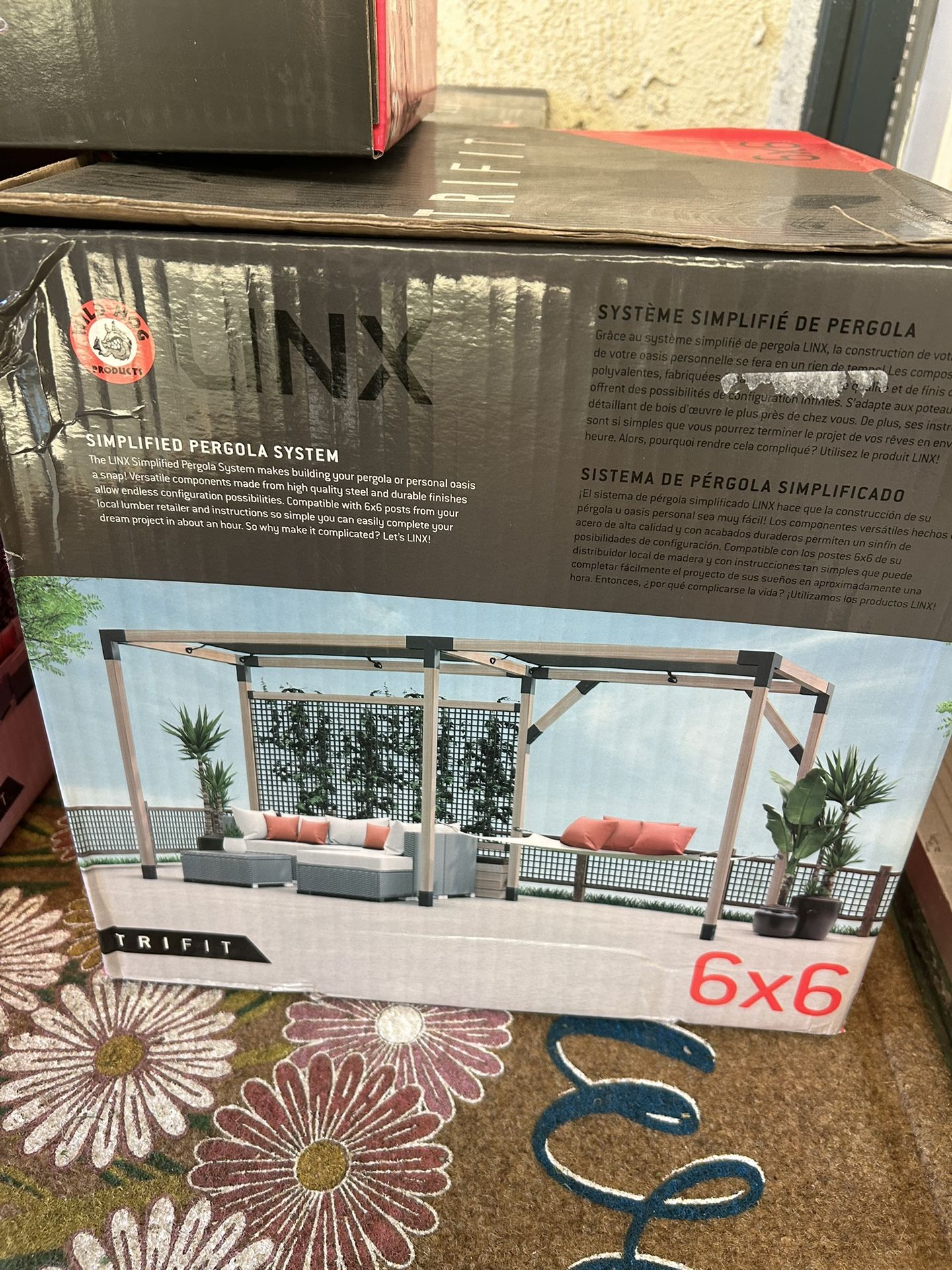 LINX Wild Hog PentaFit Black Steel Extension Bracket Pergola For 6x6