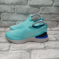 Nike Epic Phantom React Flyknit Women's Size 8 Running Shoes Hyper Turquoise