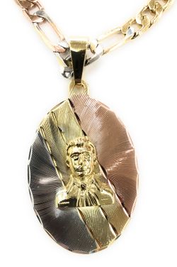Jesus Malverde necklace Gold Plated