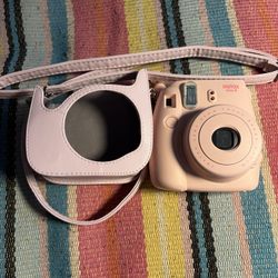 Fujifilm Instax Mini 8 Instant Film Camera Pink w/ Case Strap 