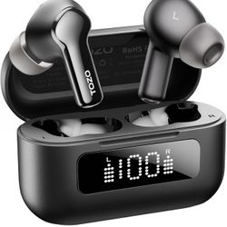 BRAND NEW Hybrid Active Noise Cancelling Wireless Bluetooth Earbuds with 6 Mics,LED Display 32 Preset EQs via APP