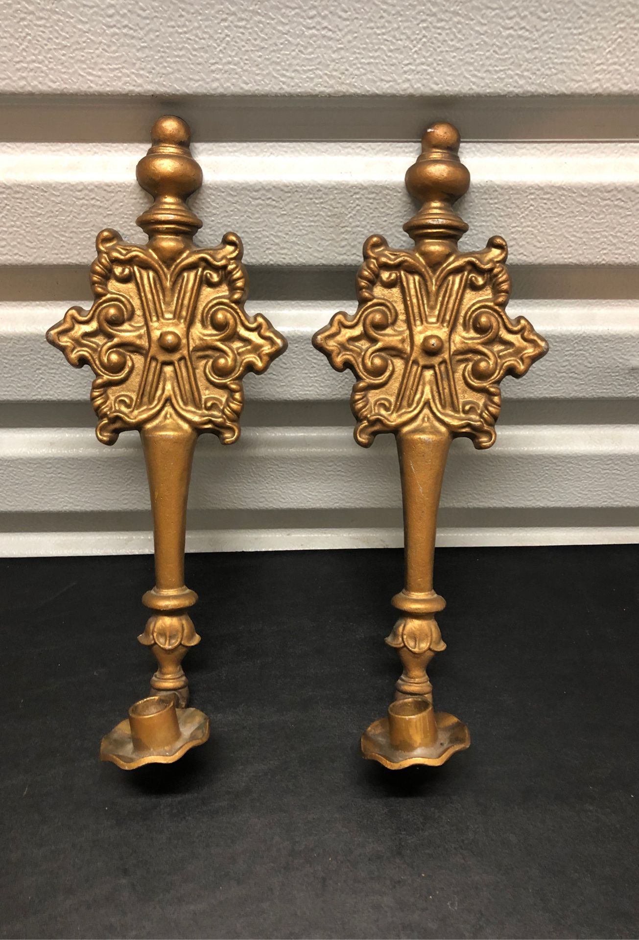 Hoda Cast Aluminum Candle Holders 1 Pair Gothic