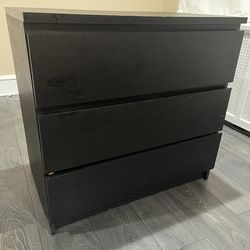 IKEA black 3 drawer dresser