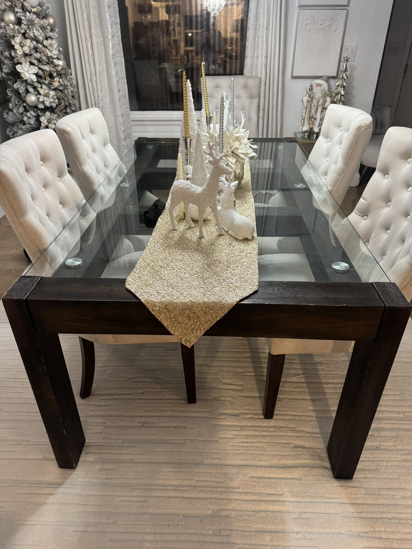 Dining Table - Glass Top