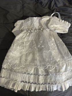 White New Bautism dress baby girl size 0