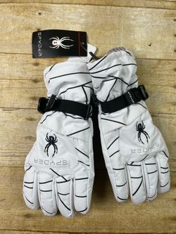 SPYDER 3M Thinsulate Insulated White Ski Snow Gloves Women's Size S/M NEW