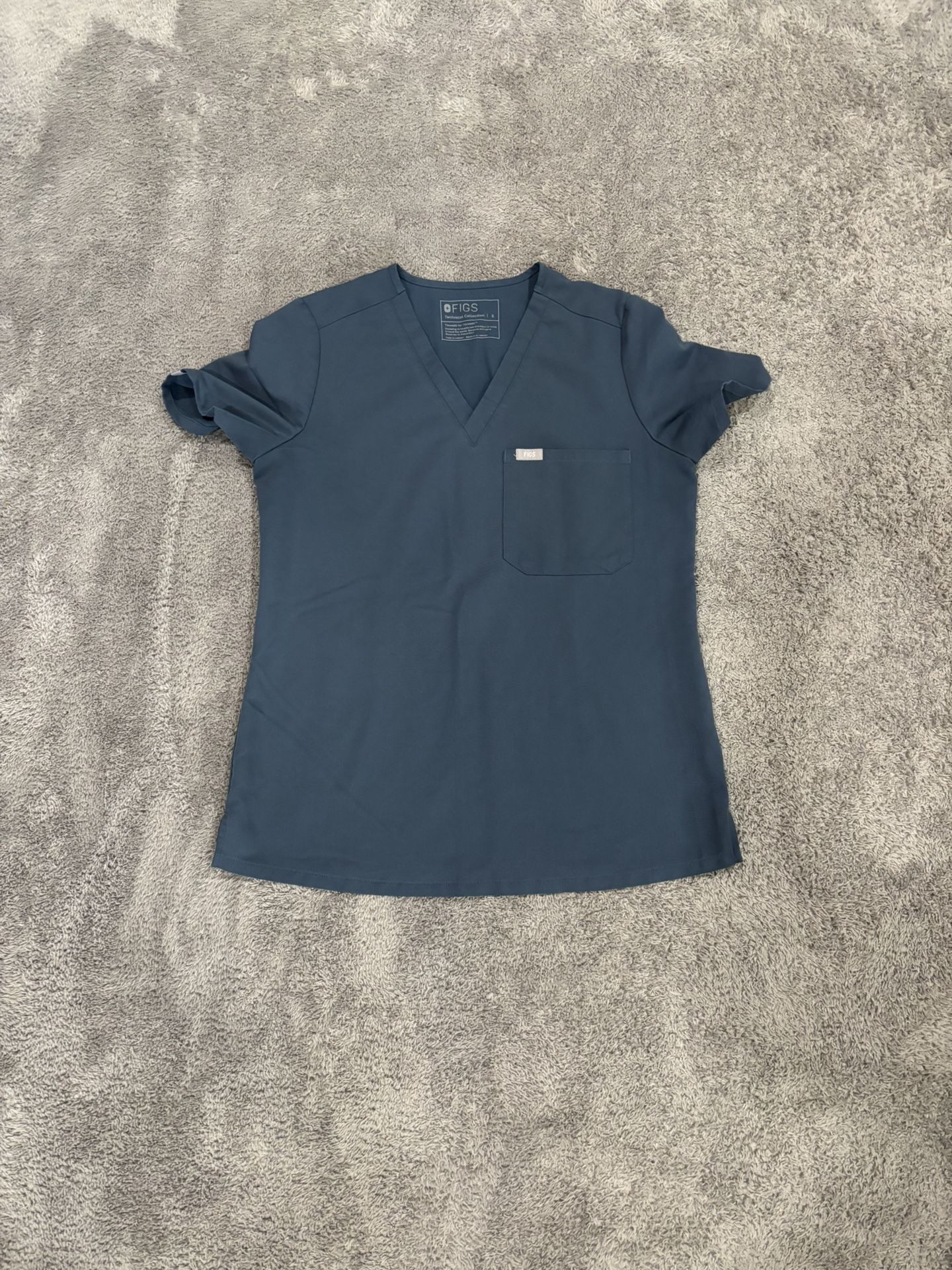 Small FIGS Dark Harbor Scrub Top
