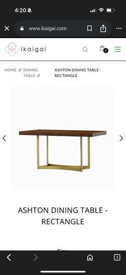 Ashton Dining Table - 60" Wx36"' Dx30" H
