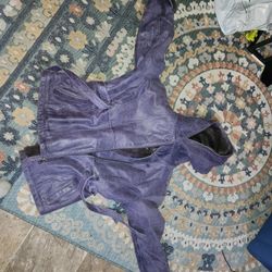 3X Purple Leather Jacket