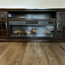 TV Stand w/Electric Fireplace