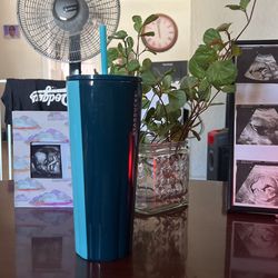 24 Oz Two Tone Teal Cup