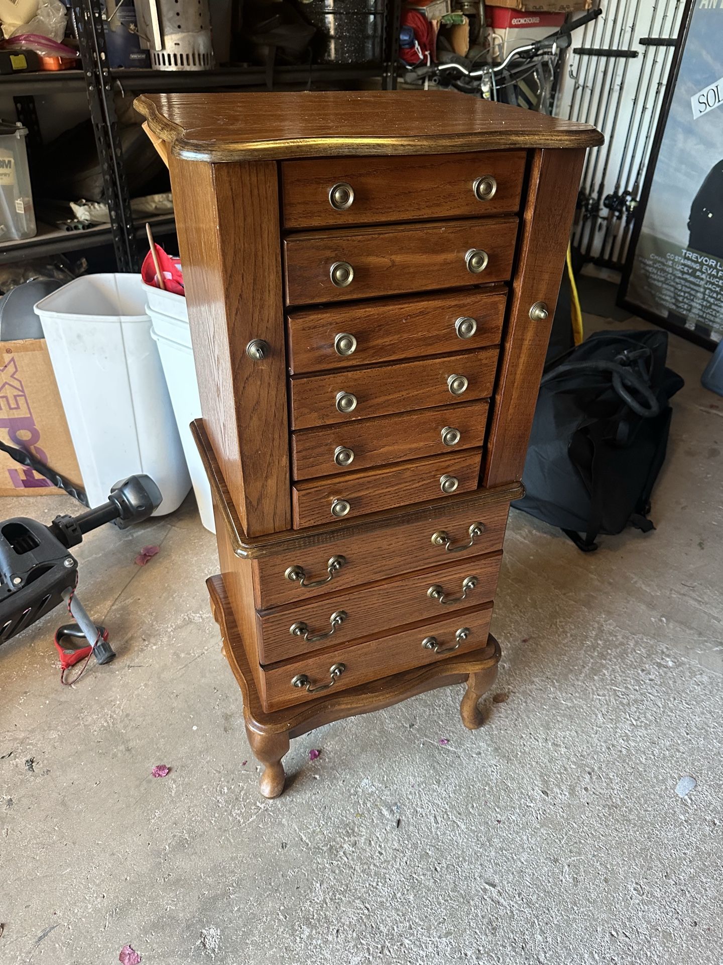 Antique jewelry cabinet