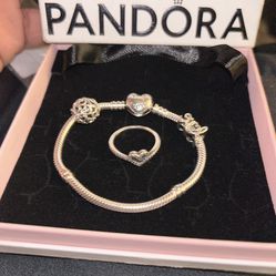 Pandora ring & Bracelet with Charms