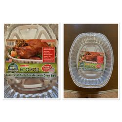 Eco Foil Giant Turkey Rack Roaster With Oven Bag