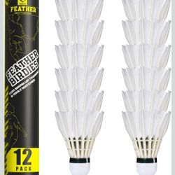 EAGLES Goose Feather Badminton Birdies Feather Bedminton Shuttlecocks- Birdie Ball for Indoor and Outdoor Matches ~ Highly Stable & Durable Shuttle Ba