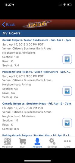 Ontario reign vs Tucson Sunday the 7th