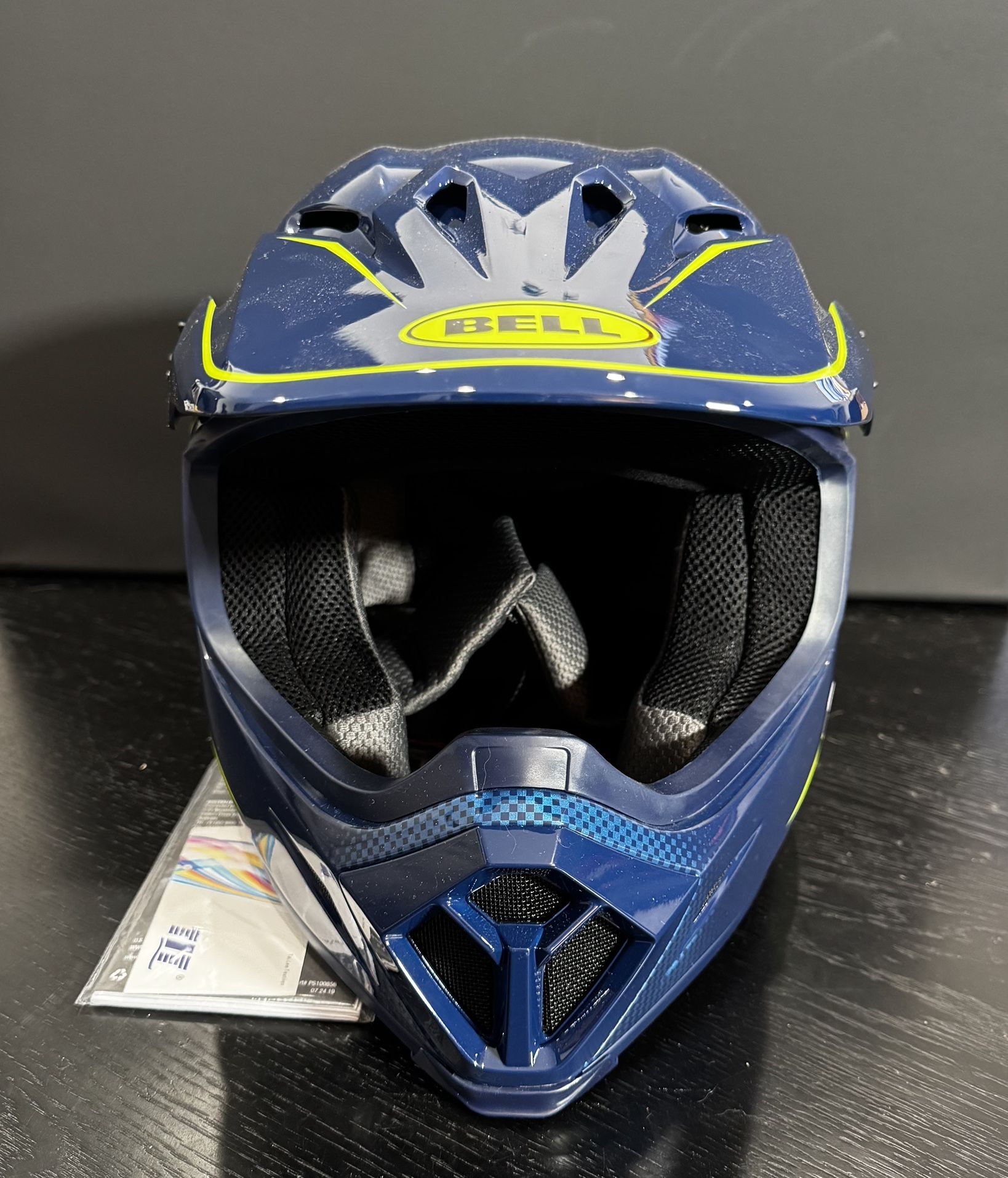 Bell MX-9 MIPS Dirt Bike Helmet – DOT/ECE Certified – Blue/Hi-Viz – Size M (Sales Sample)