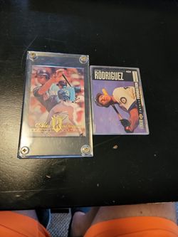 Baseball Cards And Two Alex Rodriguez Rookie Cards