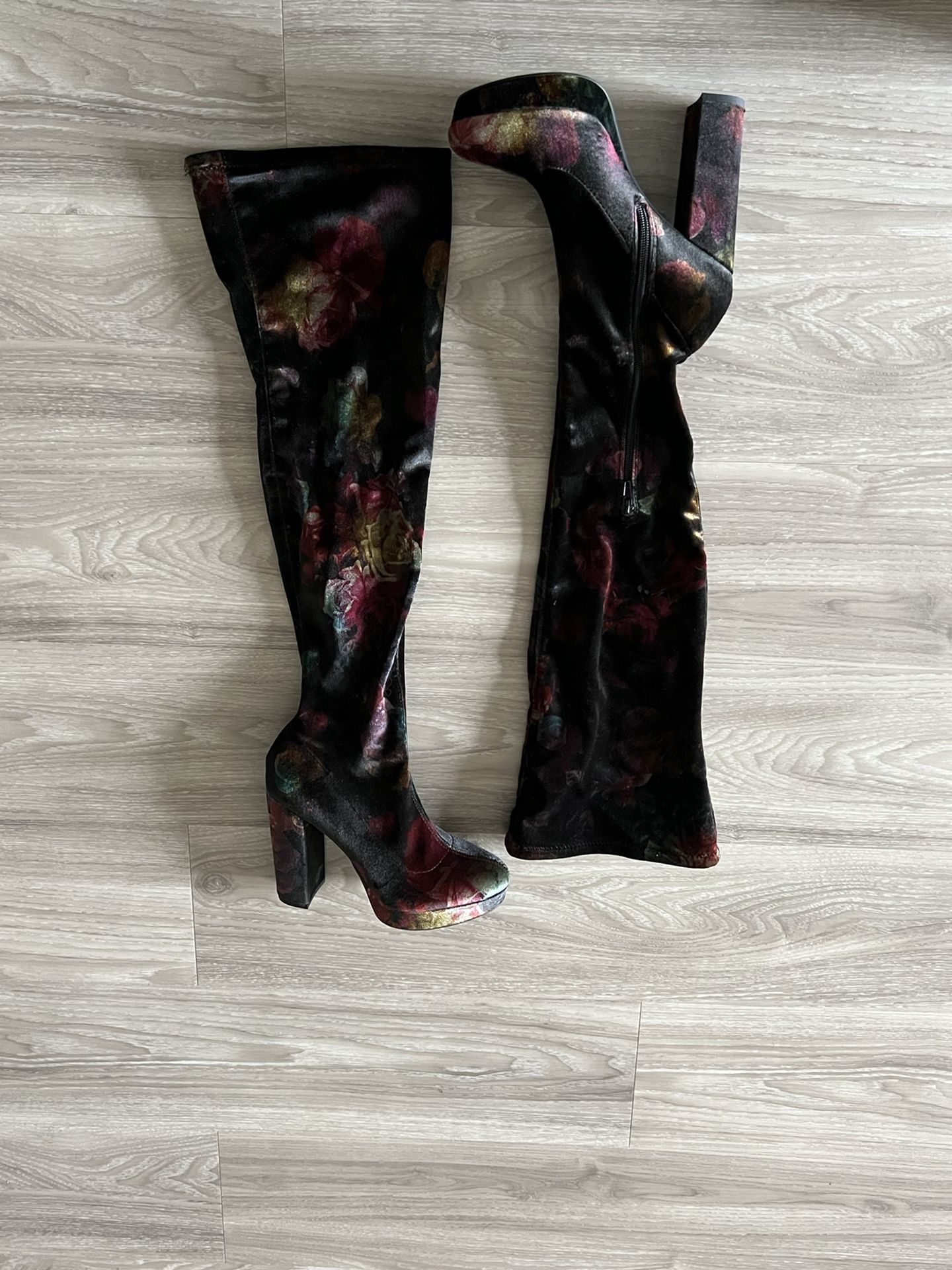 Madden Girl - Over The Knee Floral Boots