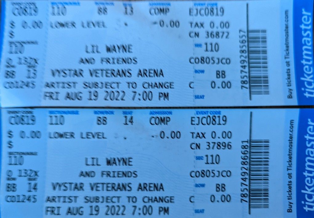 Lil Wayne Tickets (2)