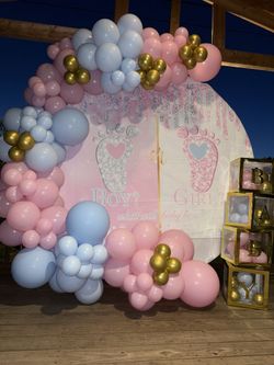Gender Reveal Balloons Decoration
