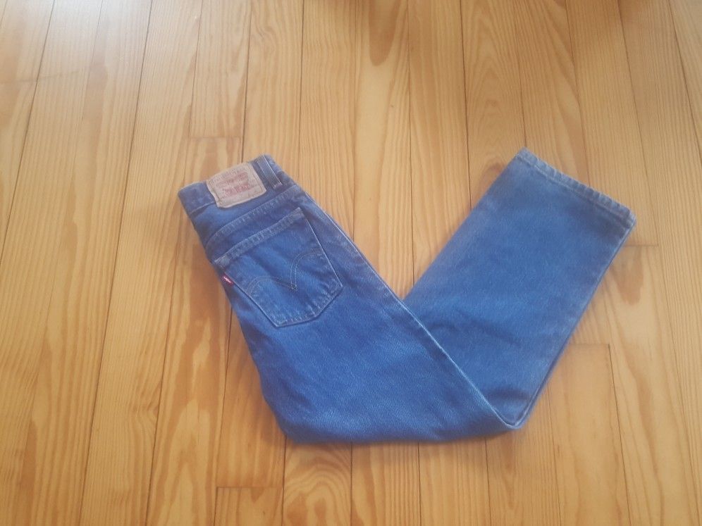 Levi's 550 boys blue denim jeans size 10 Slim