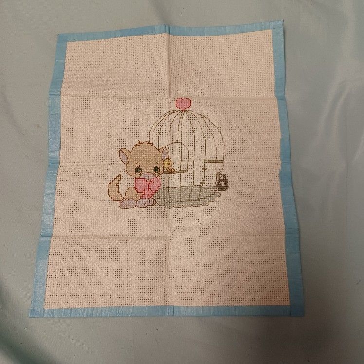 Precious Moment Finshed Cross Stitch